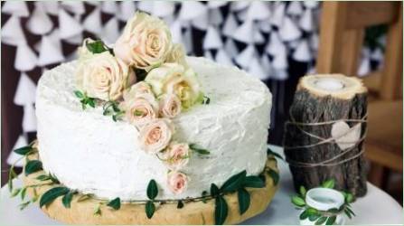 Esküvői torta nélkül öntött: típusú desszertek és tervezési lehetőségek