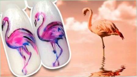 Hogyan készítsünk egy elegáns manikűret flamingóval?