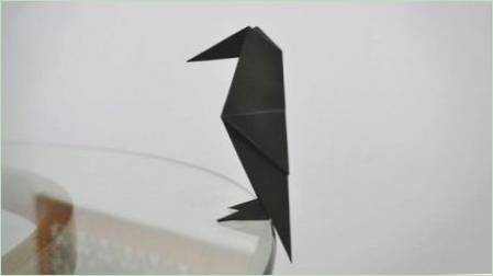 Hogyan adjunk origami formájában a varjak?