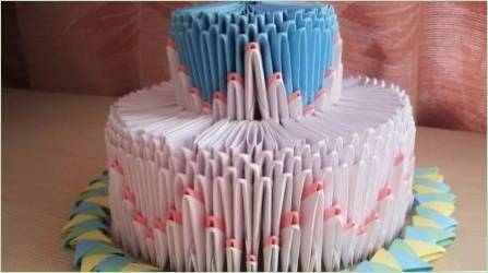Lehetõségek origami formájában egy torta