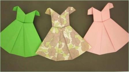Létrehozása origami alakú papír ruha