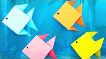 Létrehozása origami formájában hal