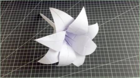 Létrehozása origami formájában liliom