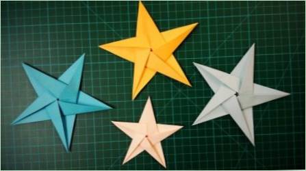 Origami létrehozása csillag formájában