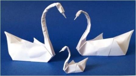 Swan létrehozása az origami technikában