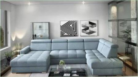 P-alakú kanapék: típusok, méretek és választott szabályok