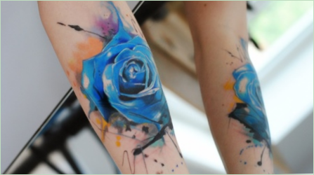 Akvarell tetoválás lányoknak